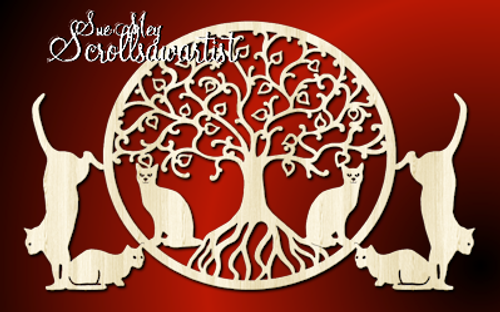 Hearts & kitties tree