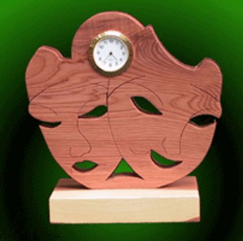 Theatre masks clock  (CL009)
