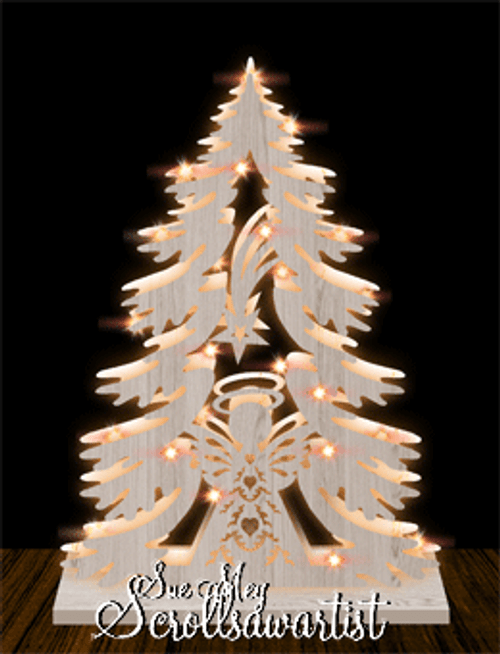 Lighted two-layer tree - Angel