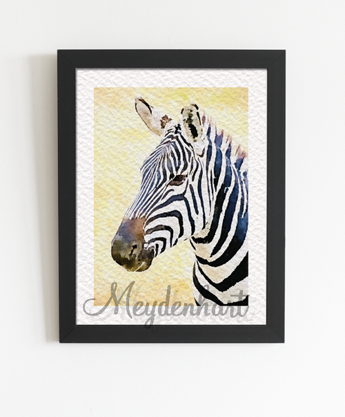 Digital art print, Zebra