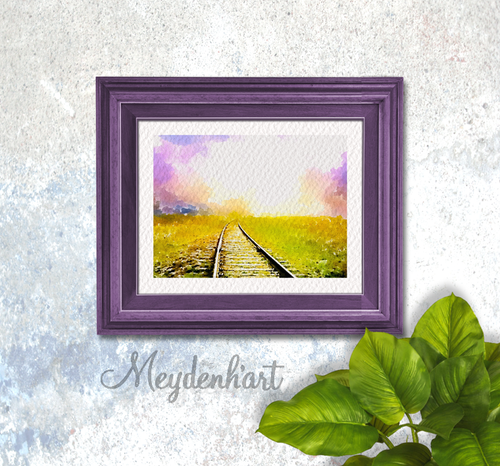 Digital art print, Train track