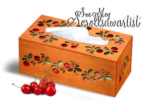 Cherry tissue box cover