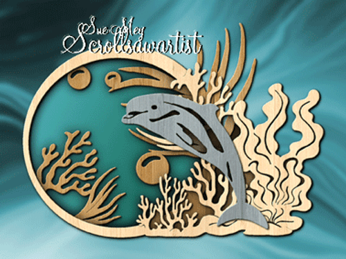 Layered dolphin plaque