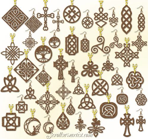 Set of 24 Celtic design Pendants & matching Earrings