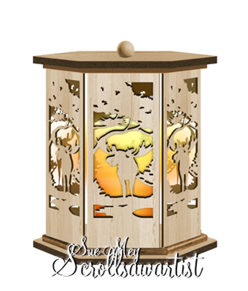 Moose candle lantern