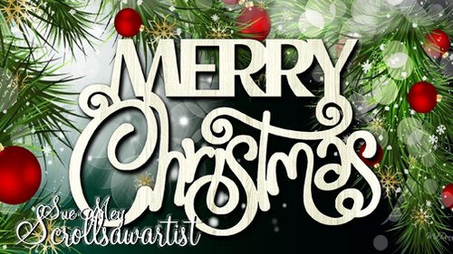 Merry Christmas word art (free) - Scroll Saw Artist