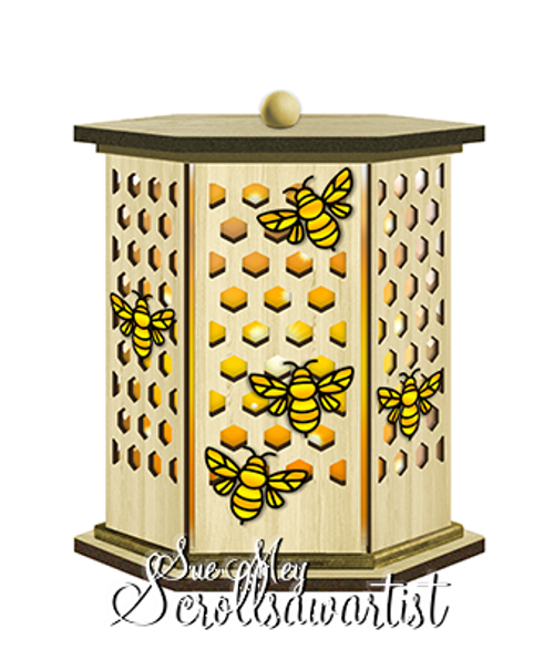 Honeycomb candle lantern
