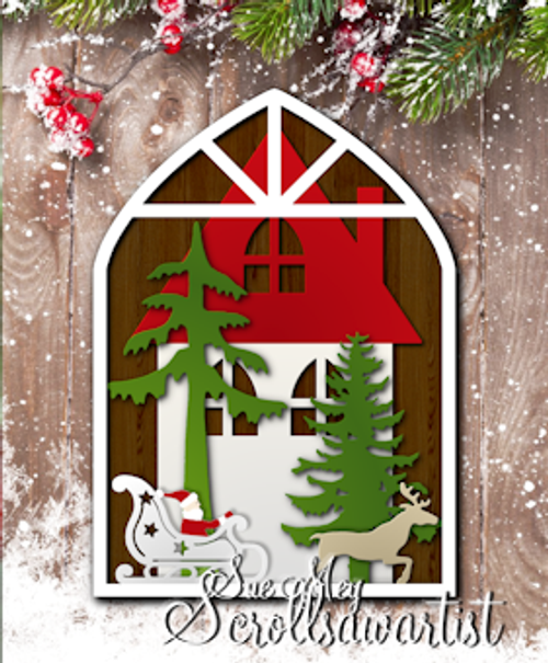 Layered Christmas scene