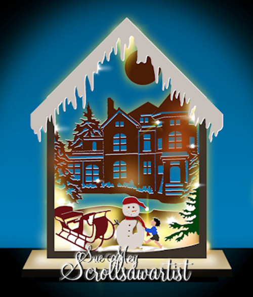 Lighted Christmas scene 3