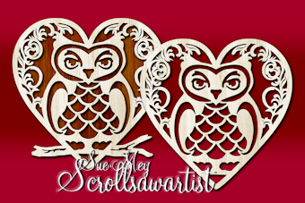 Owl in heart