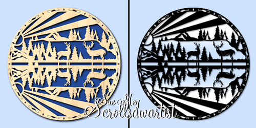 Reflection plaque - deer #2