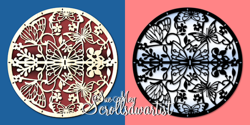Reflection plaque - butterflies