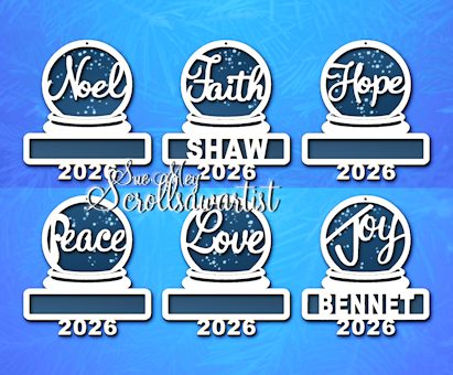 Snow globe ornaments to personalize