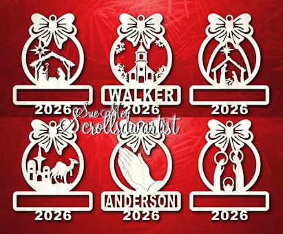 Bow ornaments to personalize