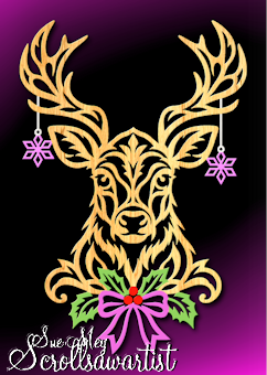 Christmas reindeer head