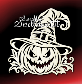 Pumpkin with witch's hat #2