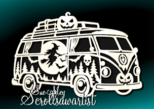 Halloween camper van