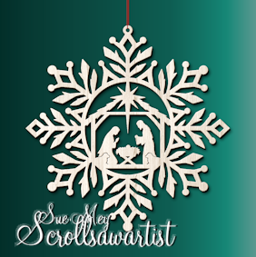 Nativity snowflake plaque