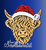 Festive Highland cow