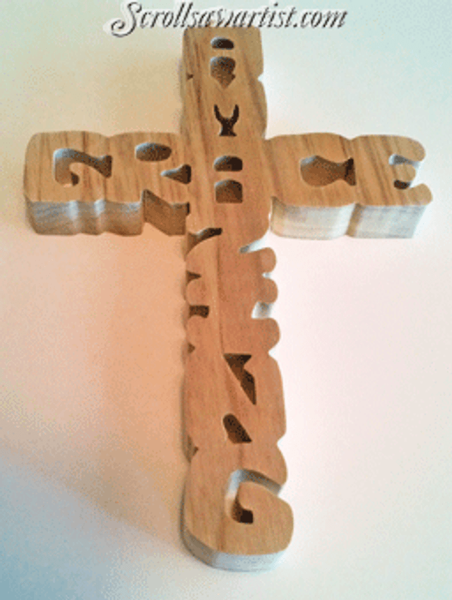 Amazing Grace Cross Scroll Saw Artist