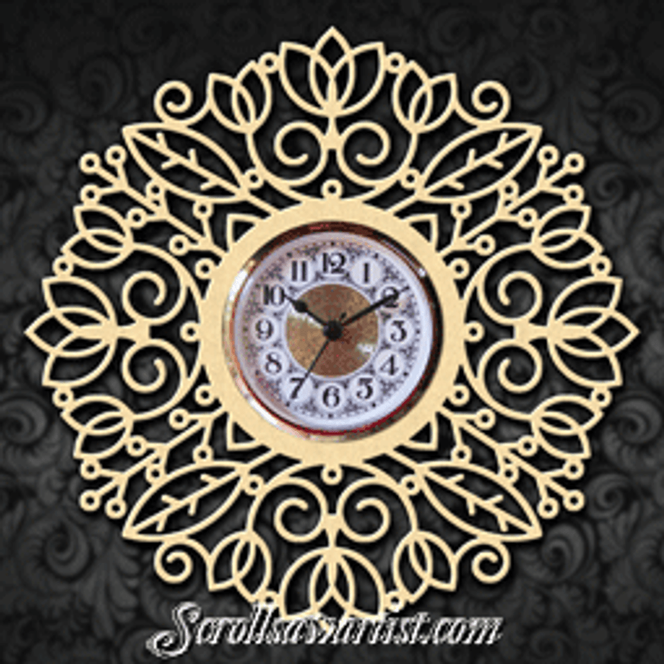 Fretwork wall clock Scroll Saw Artist