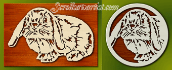 Scroll Saw Rabbit Pattern Lop-eared rabbit - Scroll Saw Artist