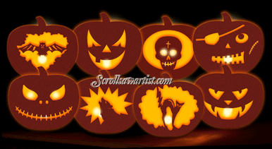 Jack o Lantern set - Scroll Saw Artist