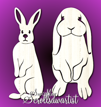 Scroll Saw Rabbit Pattern Two simple bunnies - Scroll Saw Artist