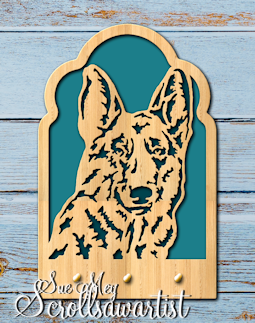 German Shepherd key hanger - Scroll Saw Artist