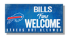 NFL 6"x 13" MDF Bills Fans Welcome Sign 