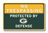 NFL Green Bay Defense Embossed Aluminum 7.5" x 11.5" 