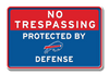 NFL Buffalo Bills Defense Embossed Aluminum 7.5" x 11.5" 