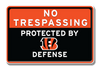 NFL Cincinnati Bengals Defense Embossed Aluminum 7.5" x 11.5" 