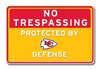 NFL Kansas City Chiefs Defense Embossed Aluminum 7.5" x 11.5" 