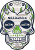 NFL 12" MDF Seattle Seahawks Sugar Skull 