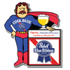  Pabst Man Cool Blue - Embossed 