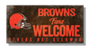 NFL 6"x 13" MDF Browns Fans Welcome Sign 