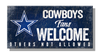 NFL 6"x 13" MDF Dallas Fans Welcome Sign 