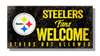 NFL 6"x 13" MDF Pittsburgh Fans Welcome Sign 