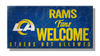 NFL 6"x 13" MDF Rams Fans Welcome Sign 