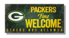 NFL 6"x 13" MDF Packers Fans Welcome Sign 