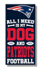 NFL 6" x 12" MDF Patriots - Dog Sign 