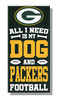 NFL 6" x 12" MDF Packers - Dog Sign 