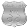  RT. 66 SHIELD OK **FULLY EMBOSSED STEEL** 