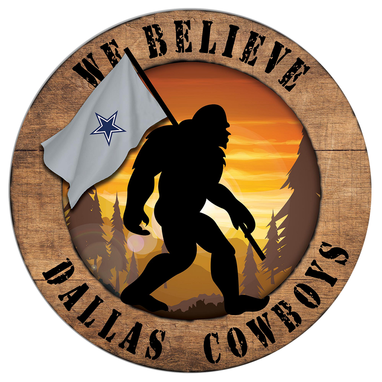 12 MDF Dallas Cowboys Believe sign