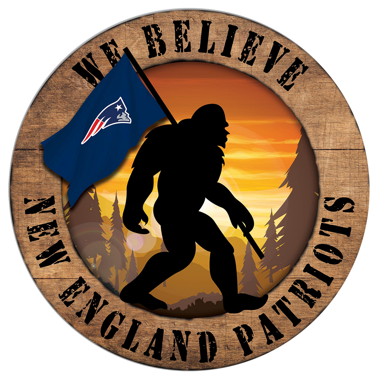 12 MDF New England Patriots Believe sign