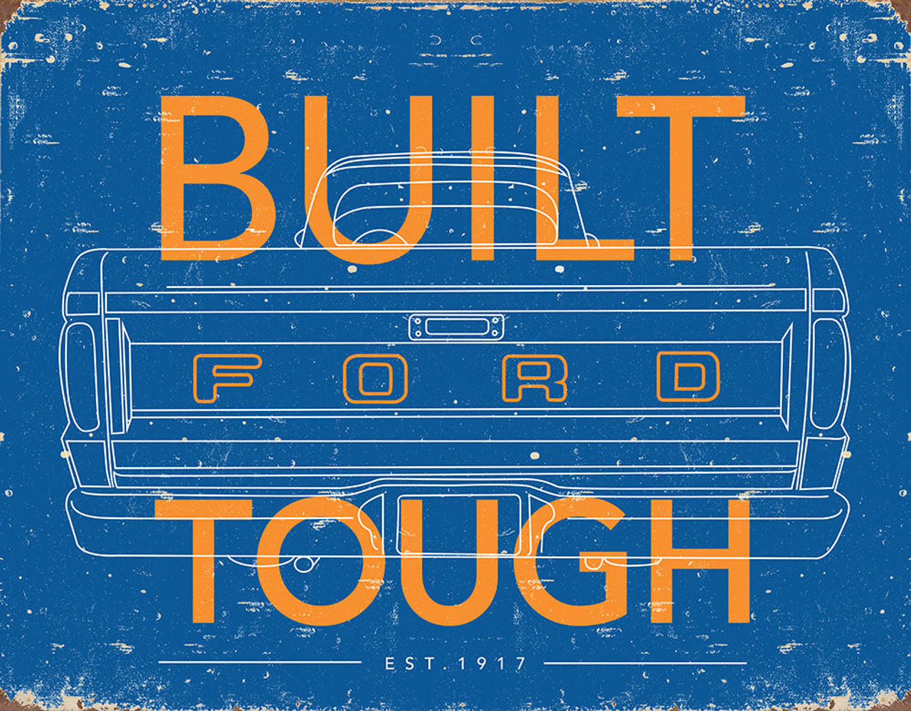 TRUCK BUILT FORD TOUGH DECAL STICKER