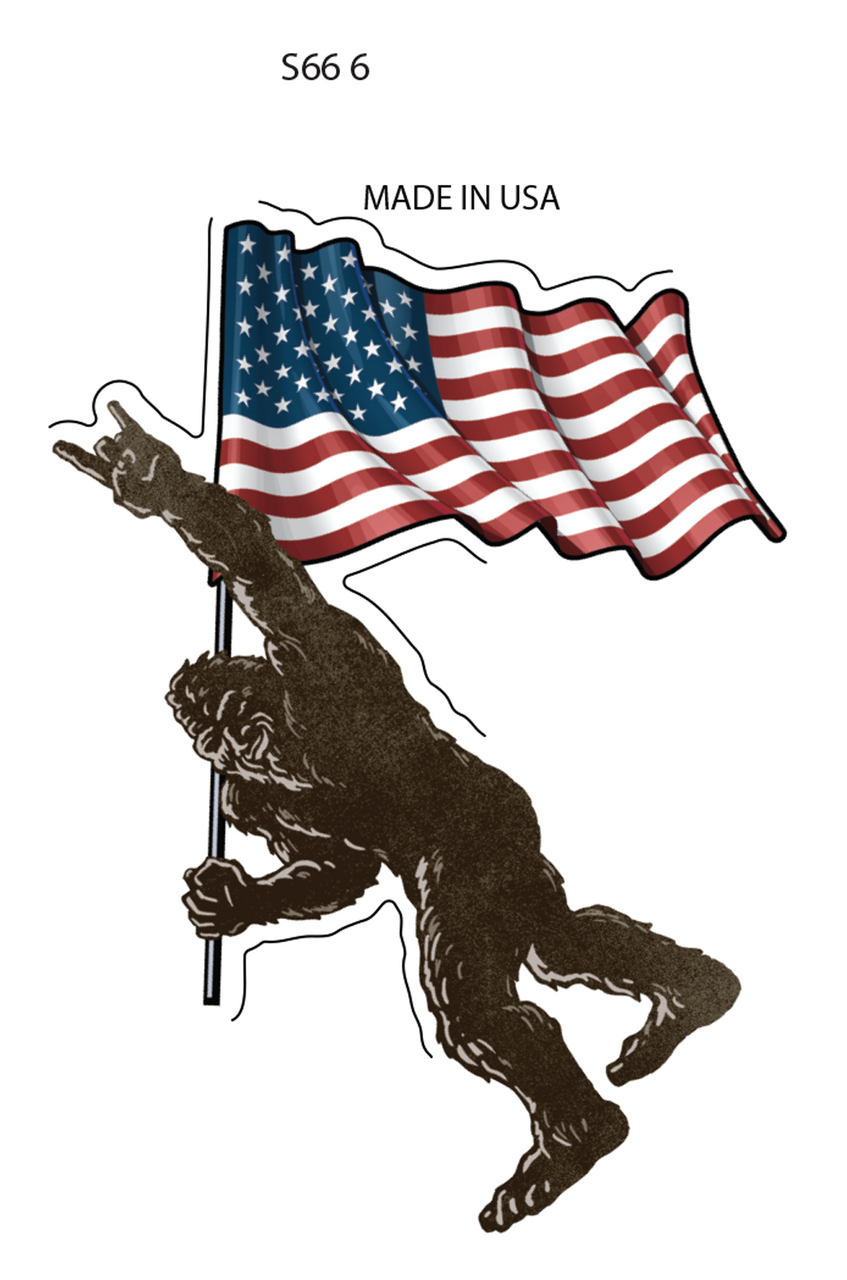 Sticker - Big Foot Flag Gloss (Set of 6)
