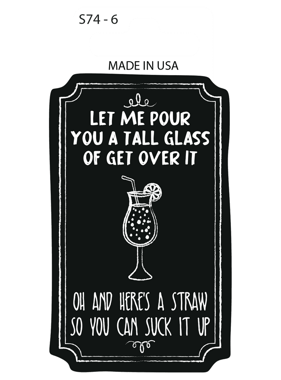  Sticker - A Tall Glass (Set of 6) 