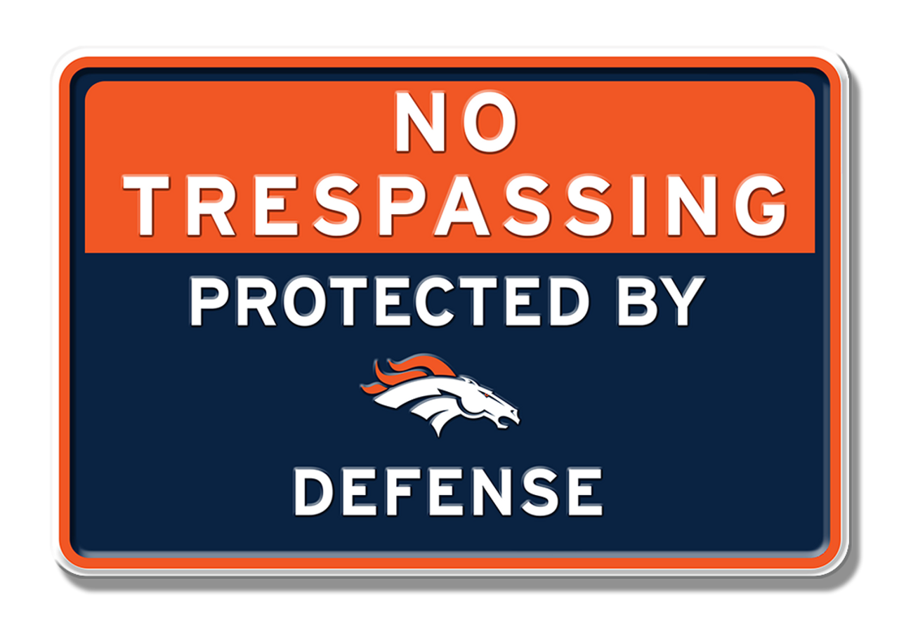 NFL Denver Broncos Defense Embossed Aluminum 7.5" x 11.5" 